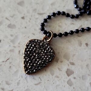 Guitar Pick crystalized-encrusted pendant necklace